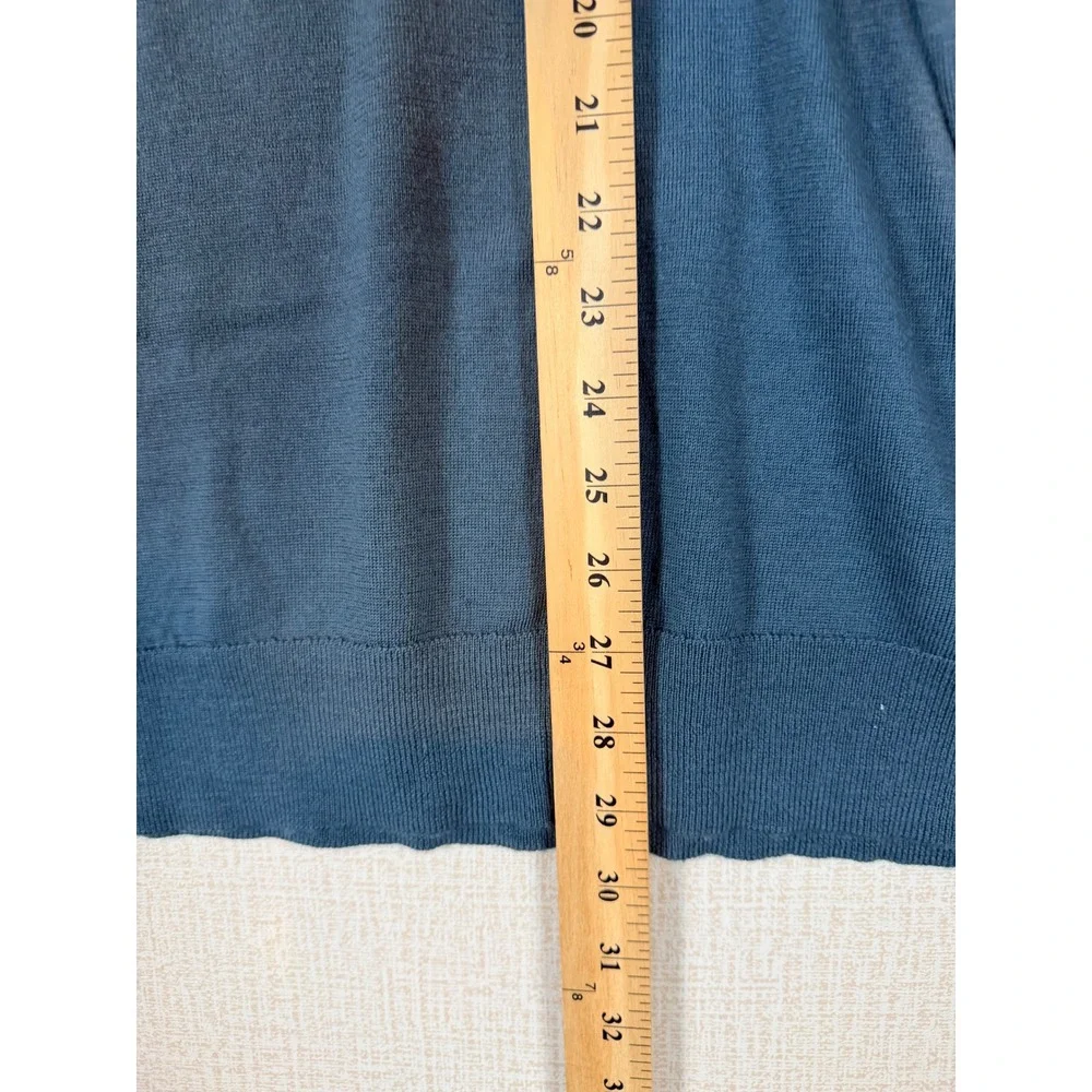 NWT Banana Republic Mens XXL Blue Merino Wool Crew Neck Sweater Classic Luxury